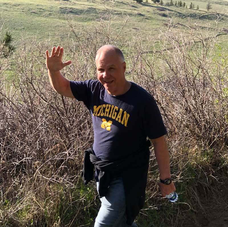 Bob McKay waving